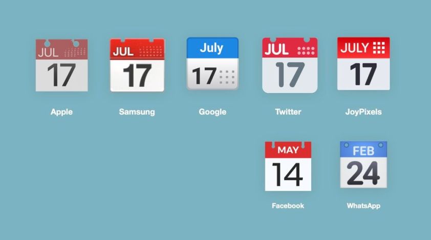 July 17 emoji on various platforms